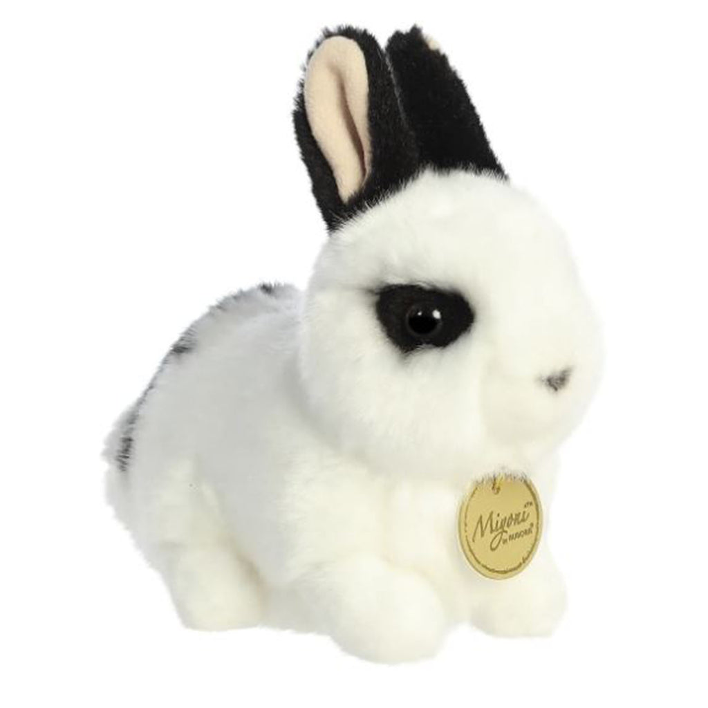 Aurora Miyoni Black And White Rex Rabbit 8 Inch Plush - Radar Toys