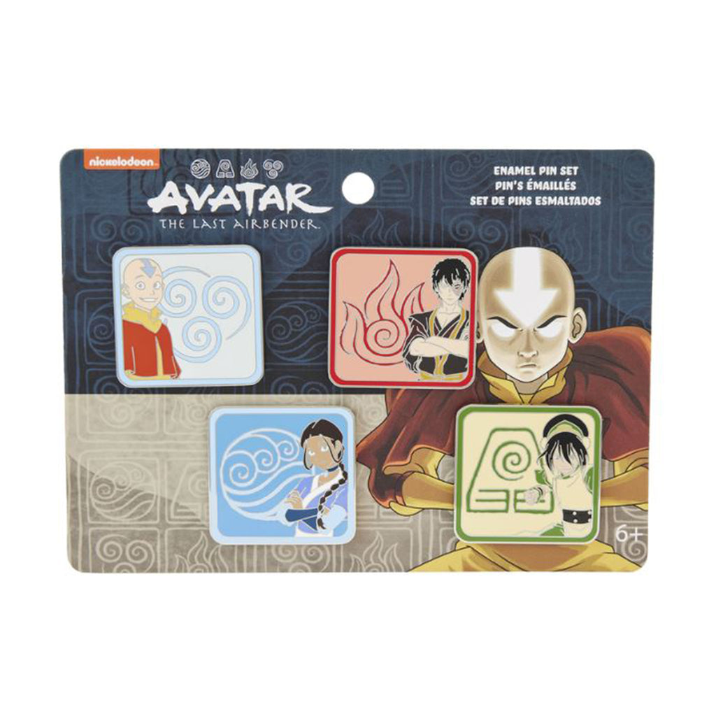 Loungefly Nickelodeon Avatar The Last Airbender Elements 4 Piece Pin Set