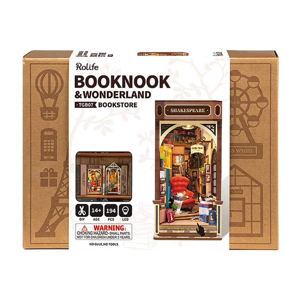 Robotime Rolife Booknook And Wonderland Book Store Building Set