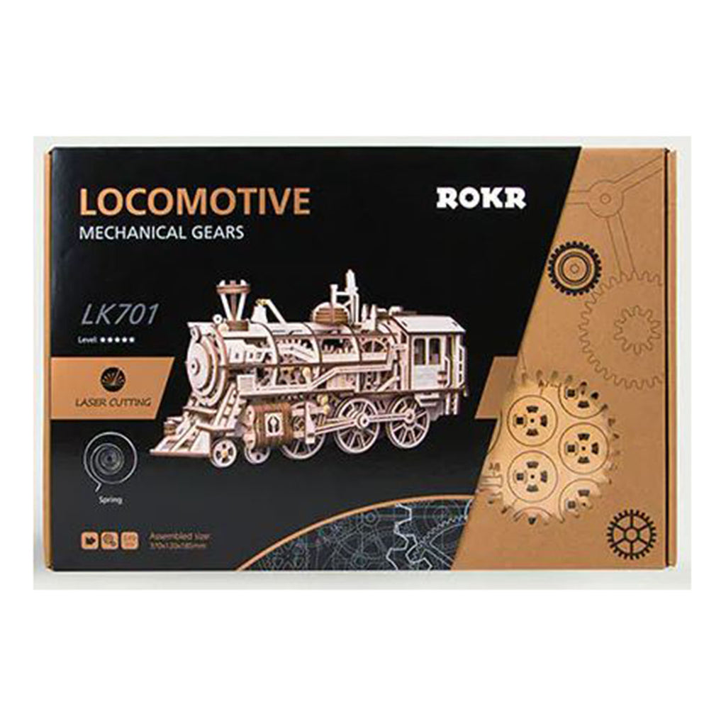 Robotime Rokr Mechanical Gears Locomotive Wooden Model Kit - Radar Toys