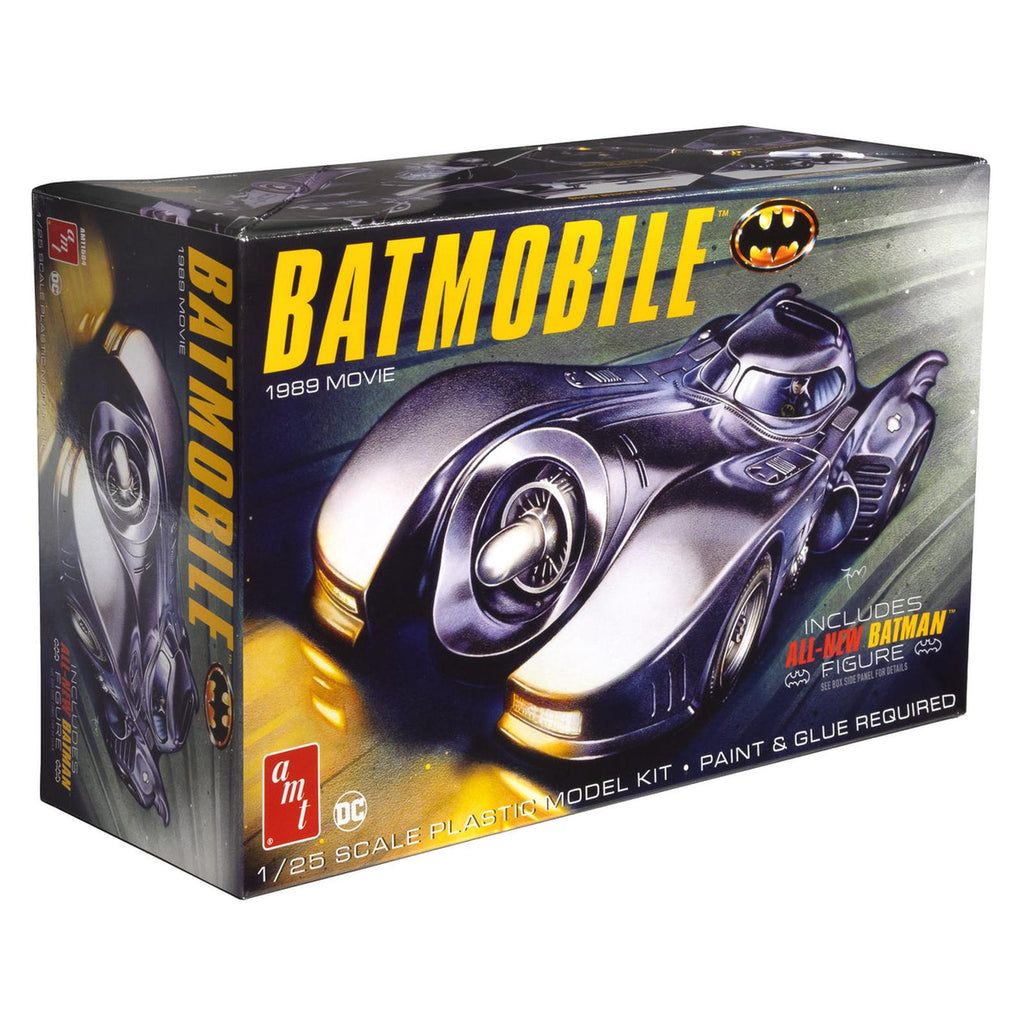 1989 Batmobile With Seated Batman Figure Model Kit