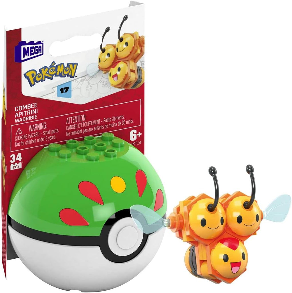Mega Construx Pokemon Combee Friend Ball Building Set - Radar Toys