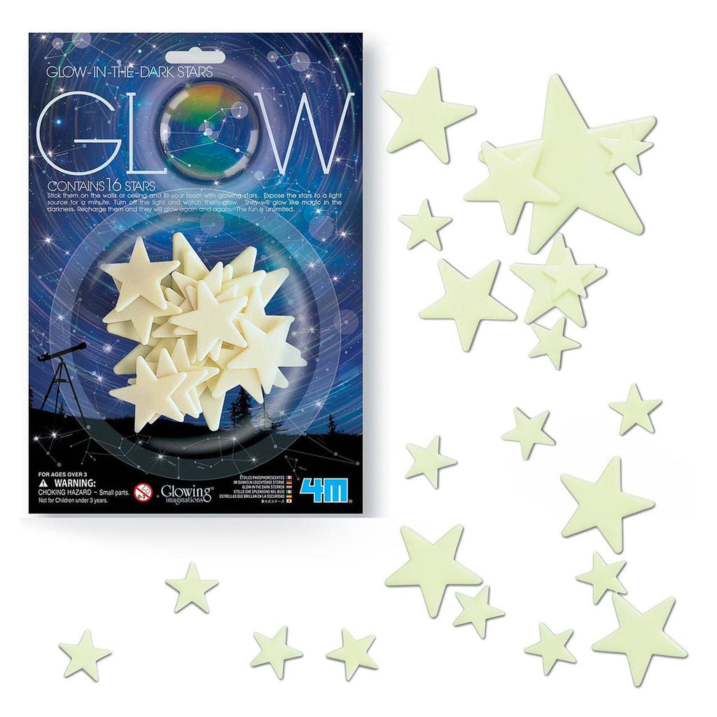 4M Glow In The Dark 16 Star Set