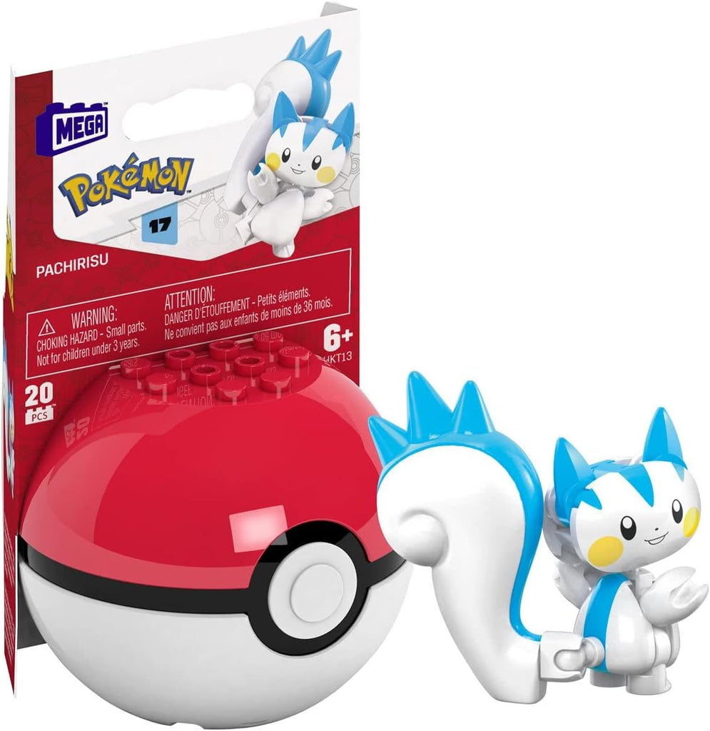 Mega Construx Pokemon Pachirisu Poke Ball Building Set - Radar Toys