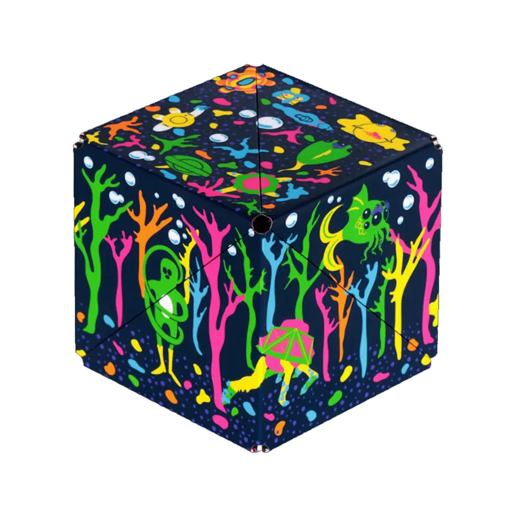 Fun In Motion Shashibo Meow Wolf Glowquarium Grapeview Magnetic Puzzle Cube - Radar Toys