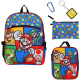 Bio World Super Mario Characters And Power Ups 5 Piece Backpack Set - Radar Toys