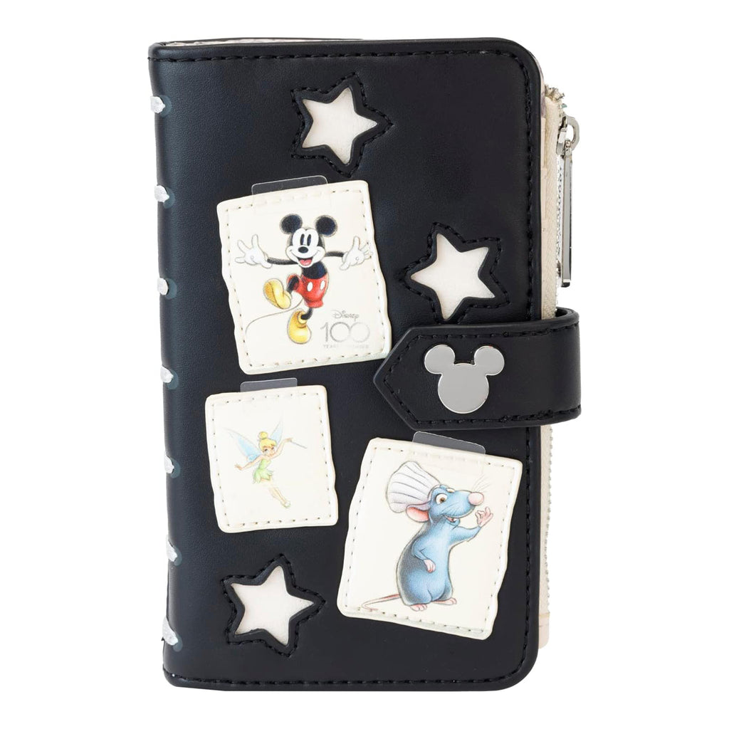 Loungefly Disney 100th Anniversary Characters Sketchbook Flap Wallet