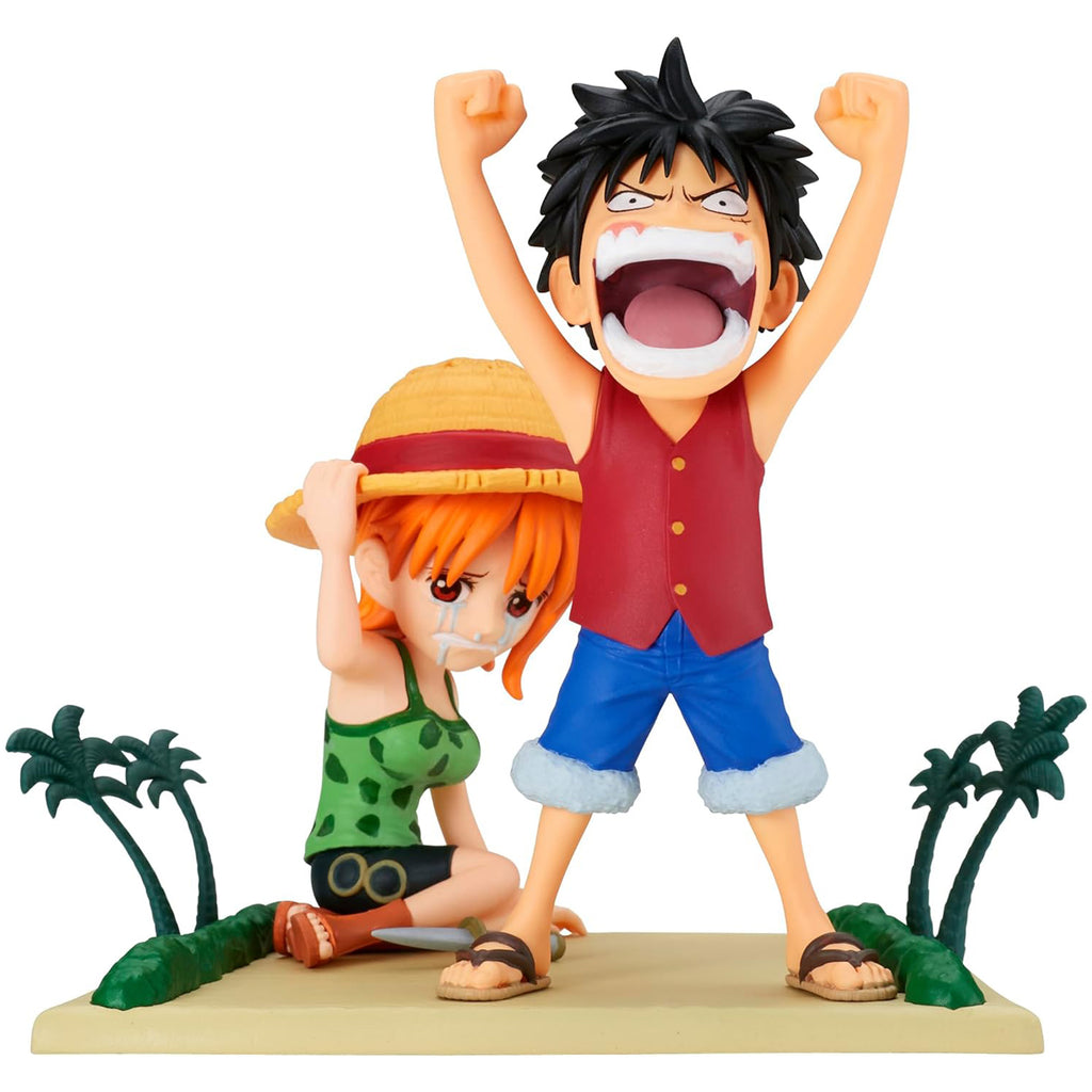 Bandai Banpresto One Piece WCF Log Series Luffy Nami Figure