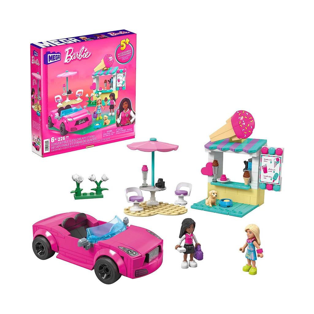 MEGA Barbie Convertible And Ice Cream Stand Building Set