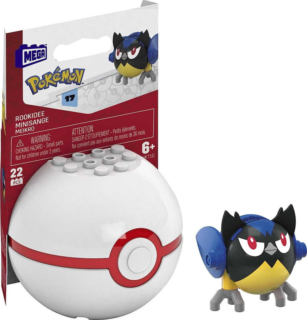 Mega Construx Pokemon Rookidee Premier Ball Building Set - Radar Toys