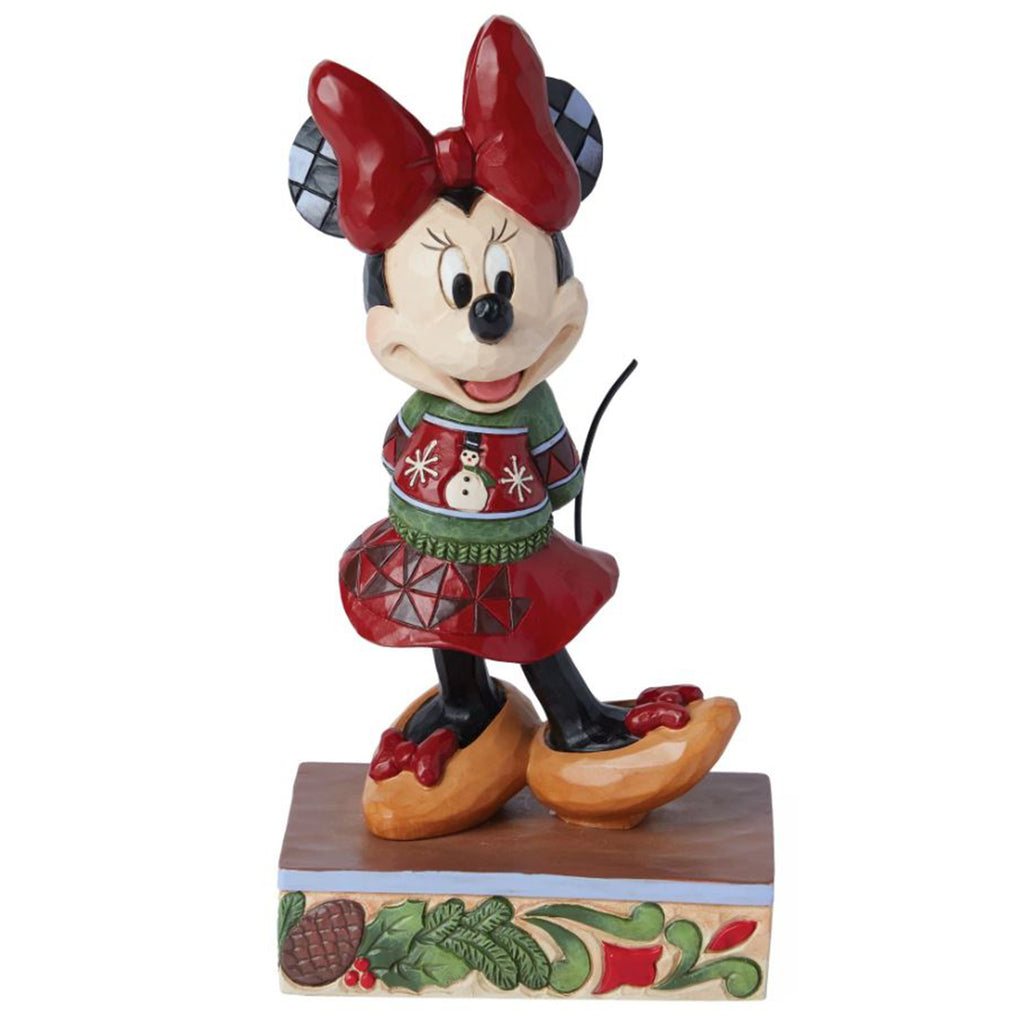 Enesco Disney Traditions Minnie Christmas Sweater Holiday Ready Figurine 6015003