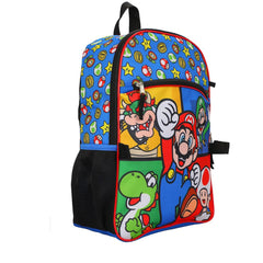 Bio World Super Mario Characters And Power Ups 5 Piece Backpack Set - Radar Toys