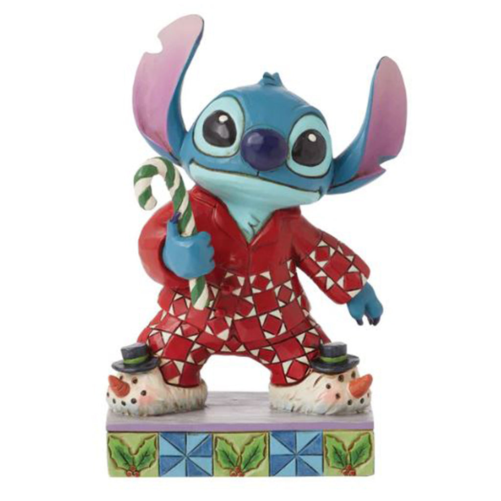 Enesco Disney Traditions Stitch In Christmas PJ's Christmas Morning Figurine 6015008 - Radar Toys