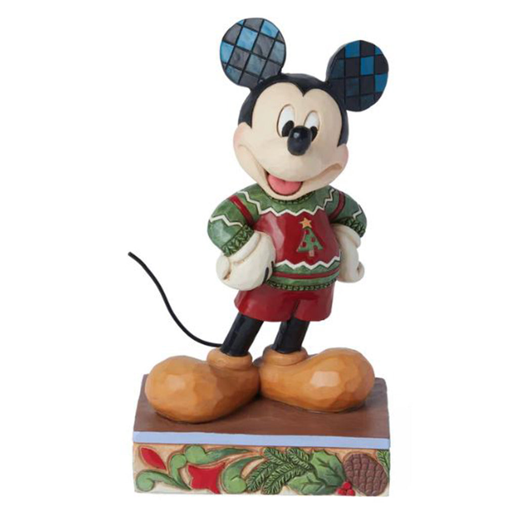 Enesco Disney Traditions Mickey Christmas Sweater All Decked Out Figurine 6015002