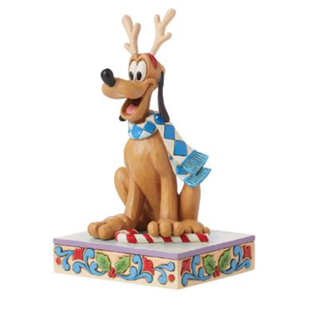 Enesco Disney Traditions Pluto Christmas Personal Dashing Rein-Dog Figurine 6015012