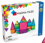 Magna-Tiles Clear Color 32 Piece Magnetic Tile Building Set - Radar Toys