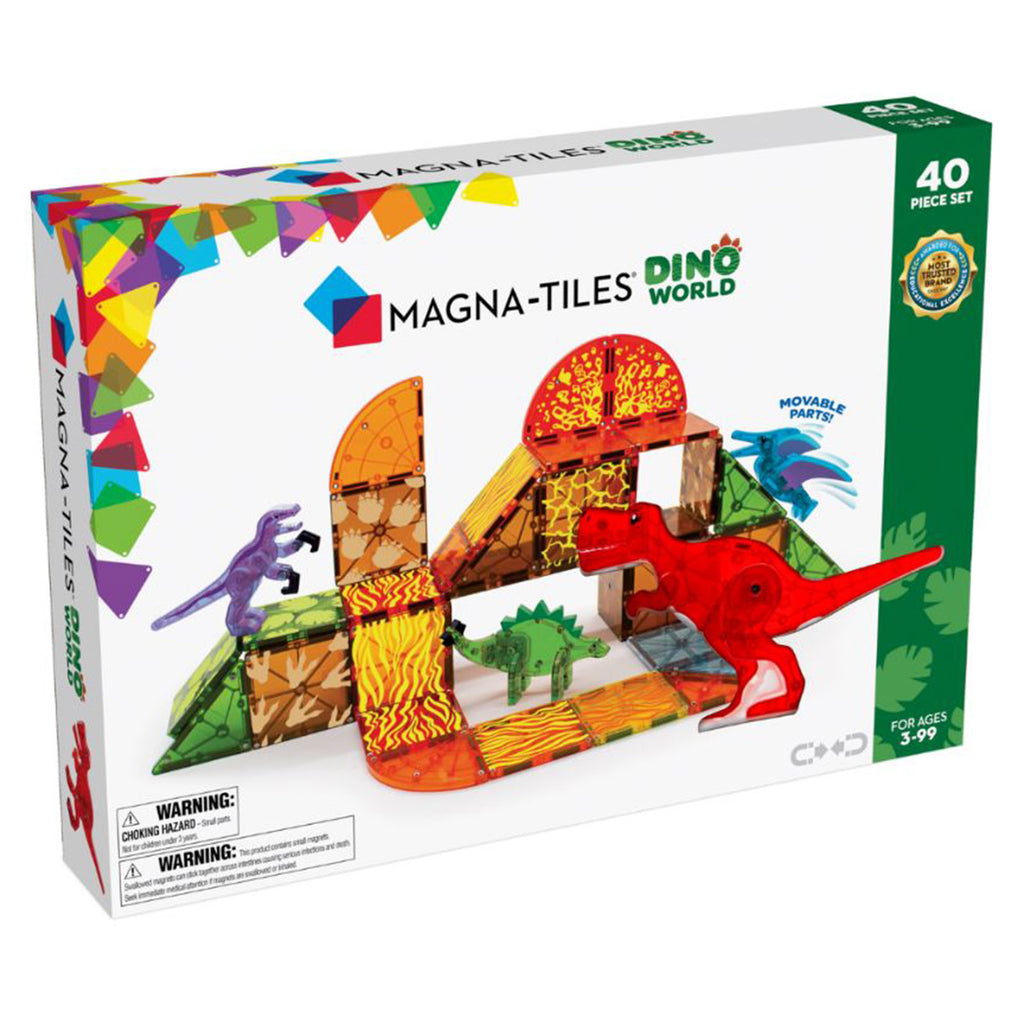 Magna-Tiles Dino World 40 Piece Magnetic Tile Building Set