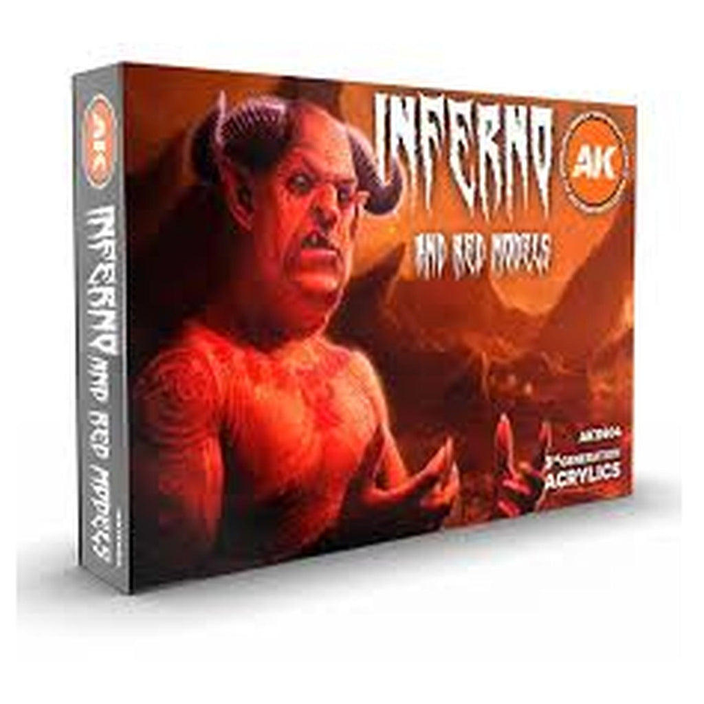 AK Interative Inferno And Red Models Paint Set