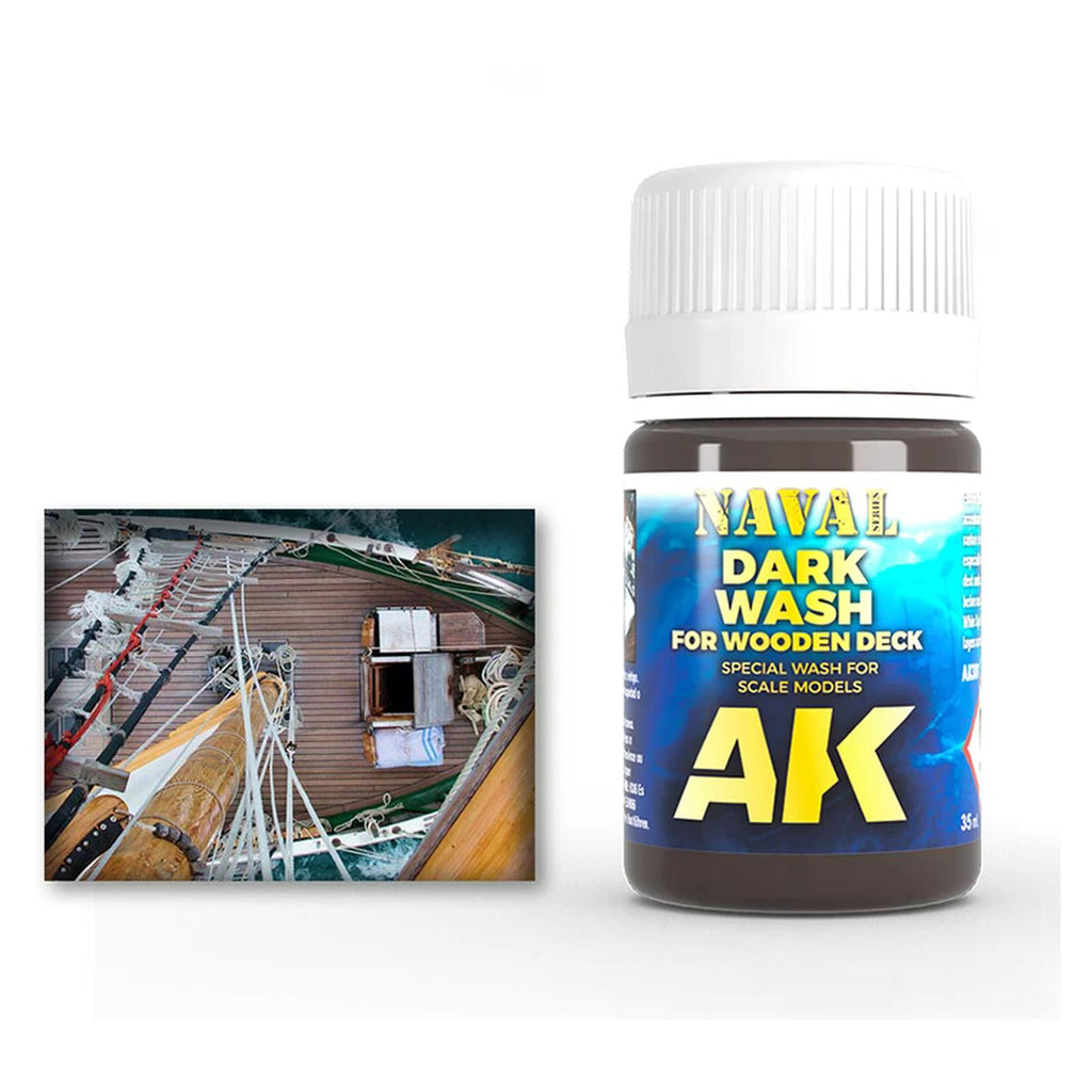 AK Enamel Naval Dark Wash for Wooden Decks