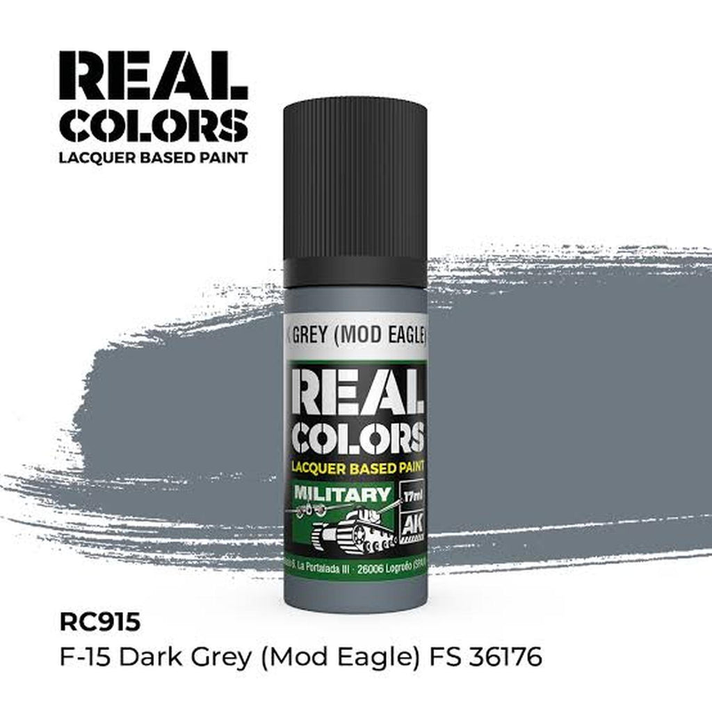 AK Real Colors F-15 Fark Grey (Mod Eagle) FS 37176 Lacquer Paint 17mL