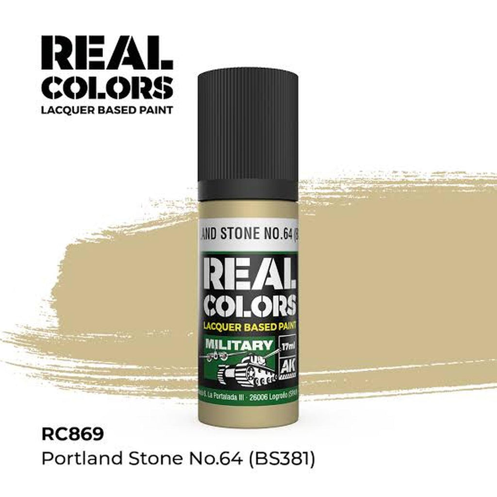 AK Real Colors Portland Stone No.64 (BS381) Lacquer Paint 17mL