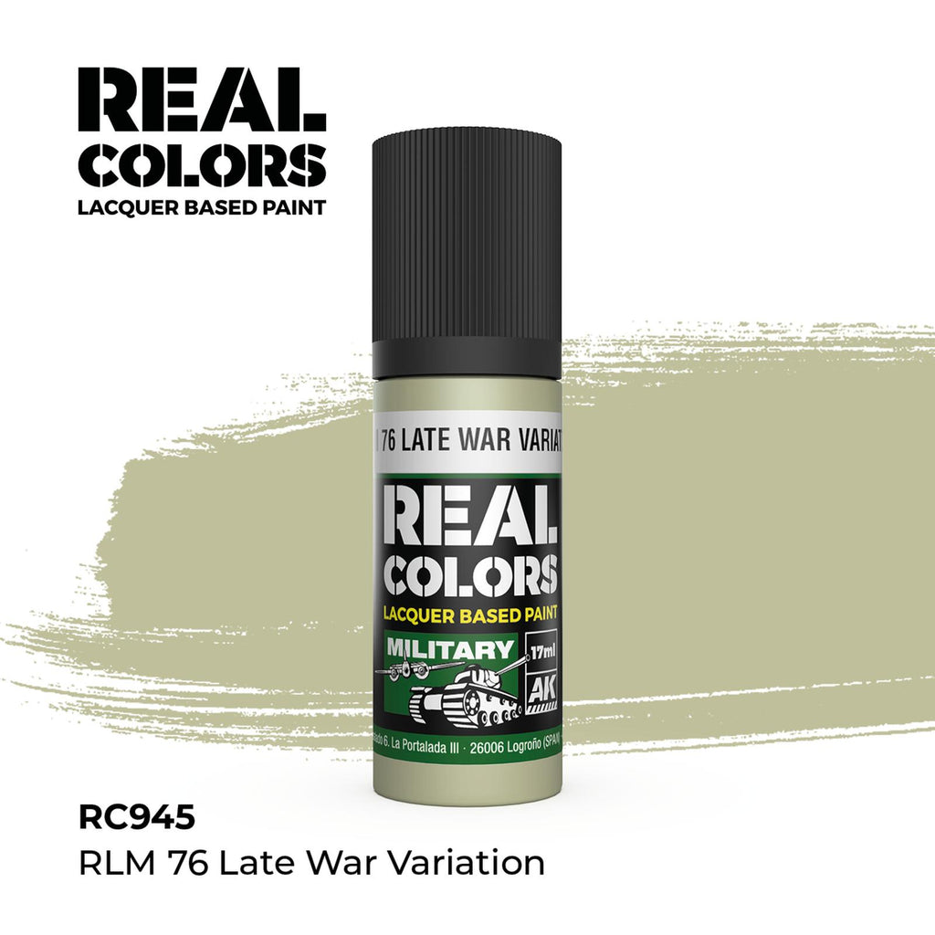 AK Real Colors RLM 76 Late War Variation Lacquer Paint 17mL - Radar Toys