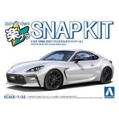 Aoshima Toyota GR86 2021 Crystal White Pearl 32nd Scale Snap Model Kit - Radar Toys