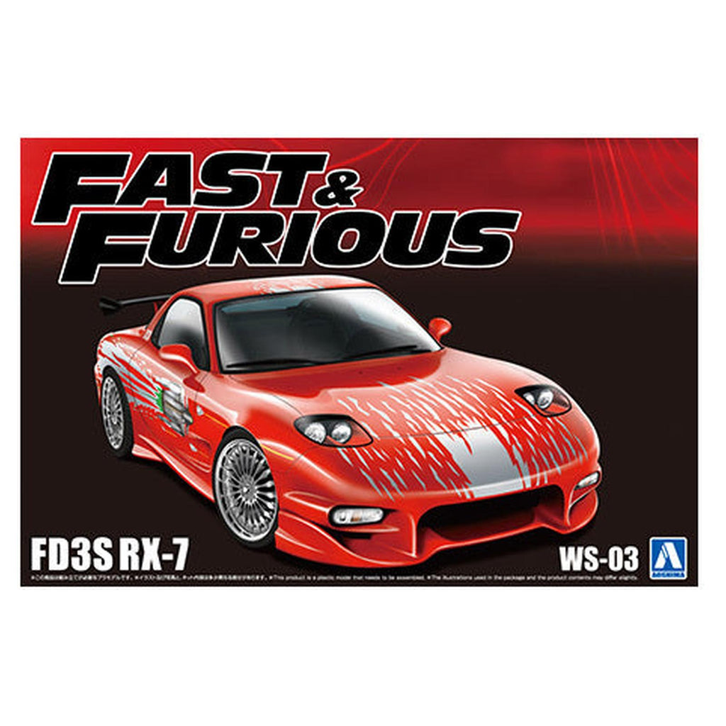 Aoshima Fast And Furious FD3S RX-7 24th Scale Plastic Vehicle Model Kit