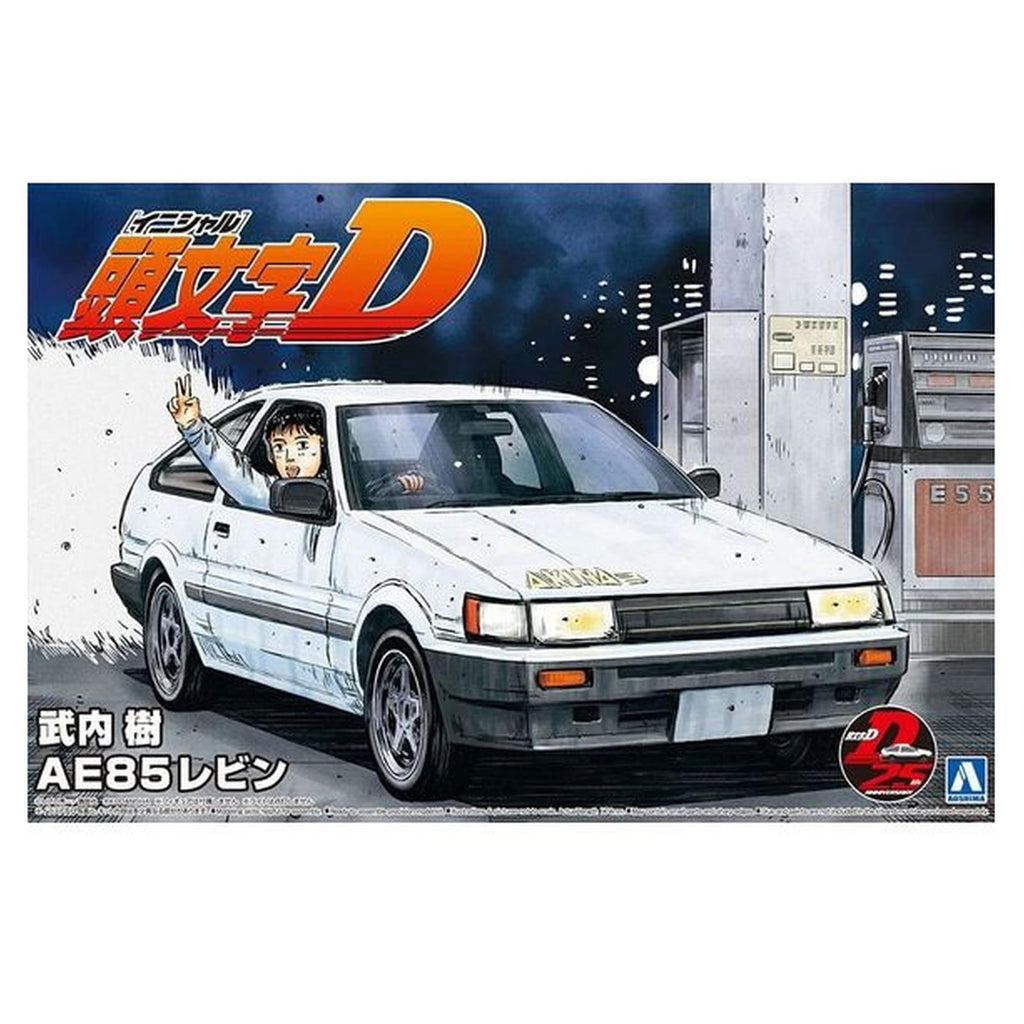 Aoshima Initial D Takeuchi Itsuki Toyota AE85 Levin 24th Scale Vehicle Model Kit