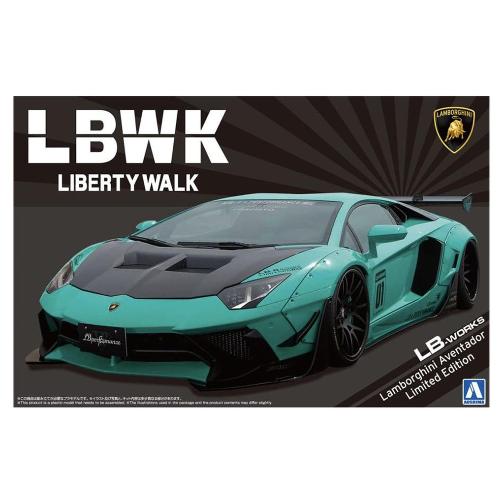 Aoshima Liberty Walk Lamborghini Aventador Limited Edition 24th Scale Model Kit - Radar Toys