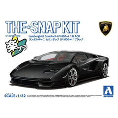 Aoshima Snap Kit Lamborghini Countach LPI 800-4 Black Plastic Vehicle Model Kit