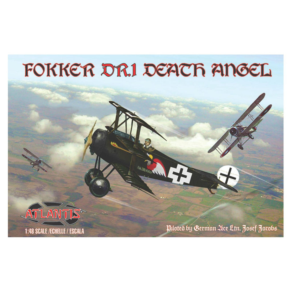 Atlantis Fokker DR1 Death Angel 48th Scale Aircraft Model Kit