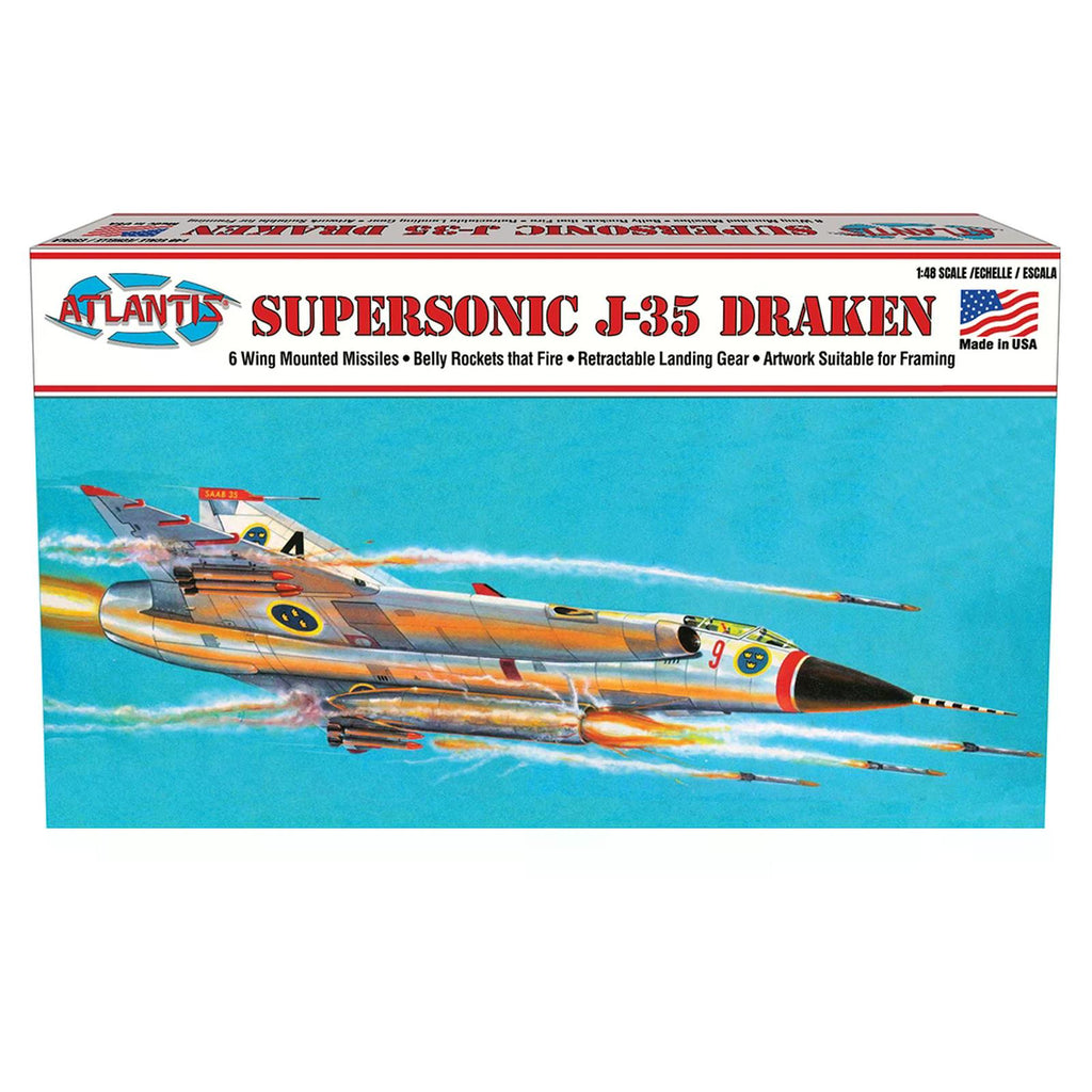 Atlantis J-35 Supersonic Draken 48th Scale Model Kit