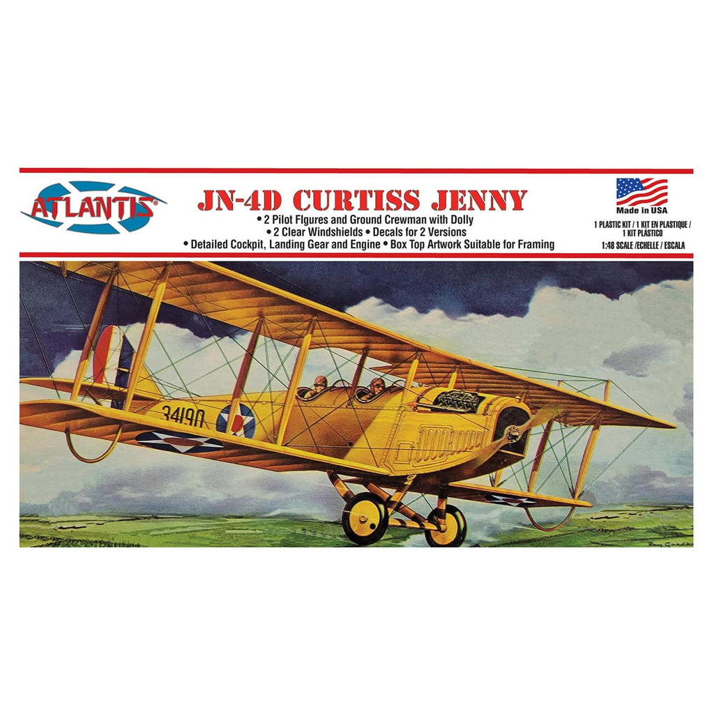 Atlantis JN-4D Curtiss Jenny 48th Scale Model Kit