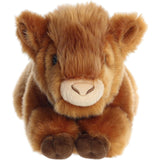 Aurora Miyoni Tots Highland Cow Calf 11 Inch Plush Figure - Radar Toys