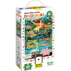 Banana Panda Dinosaur Observation 60 Piece Puzzle - Radar Toys