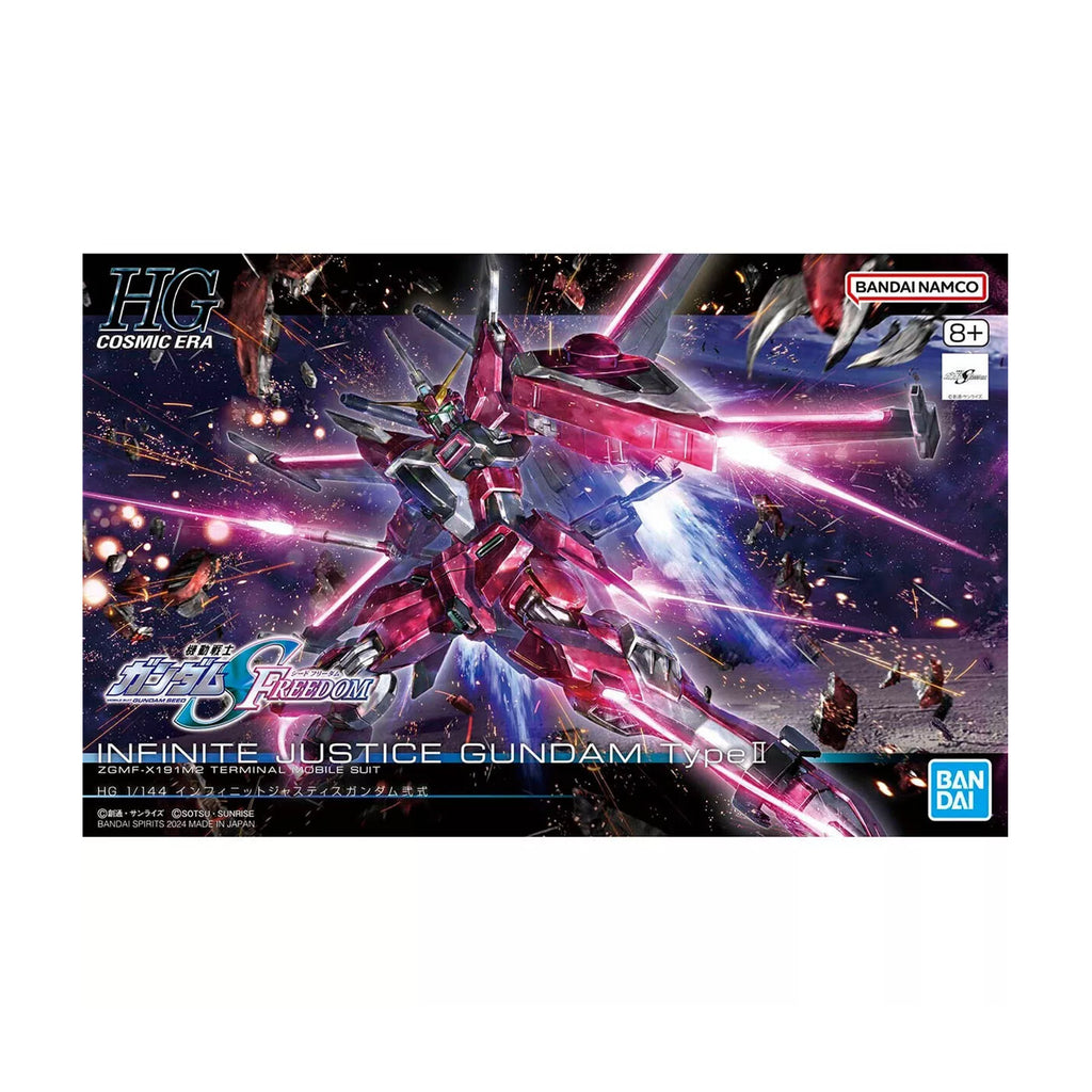 Bandai Gundam SEED Freedom HG Cosmic Era Infinite Justice Gundam Type II 1:144 Scale Model Kit