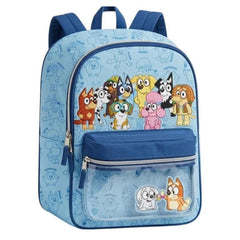 Bluey Nylon Sublimation Print Embossed 11 Inch Backpack - Radar Toys