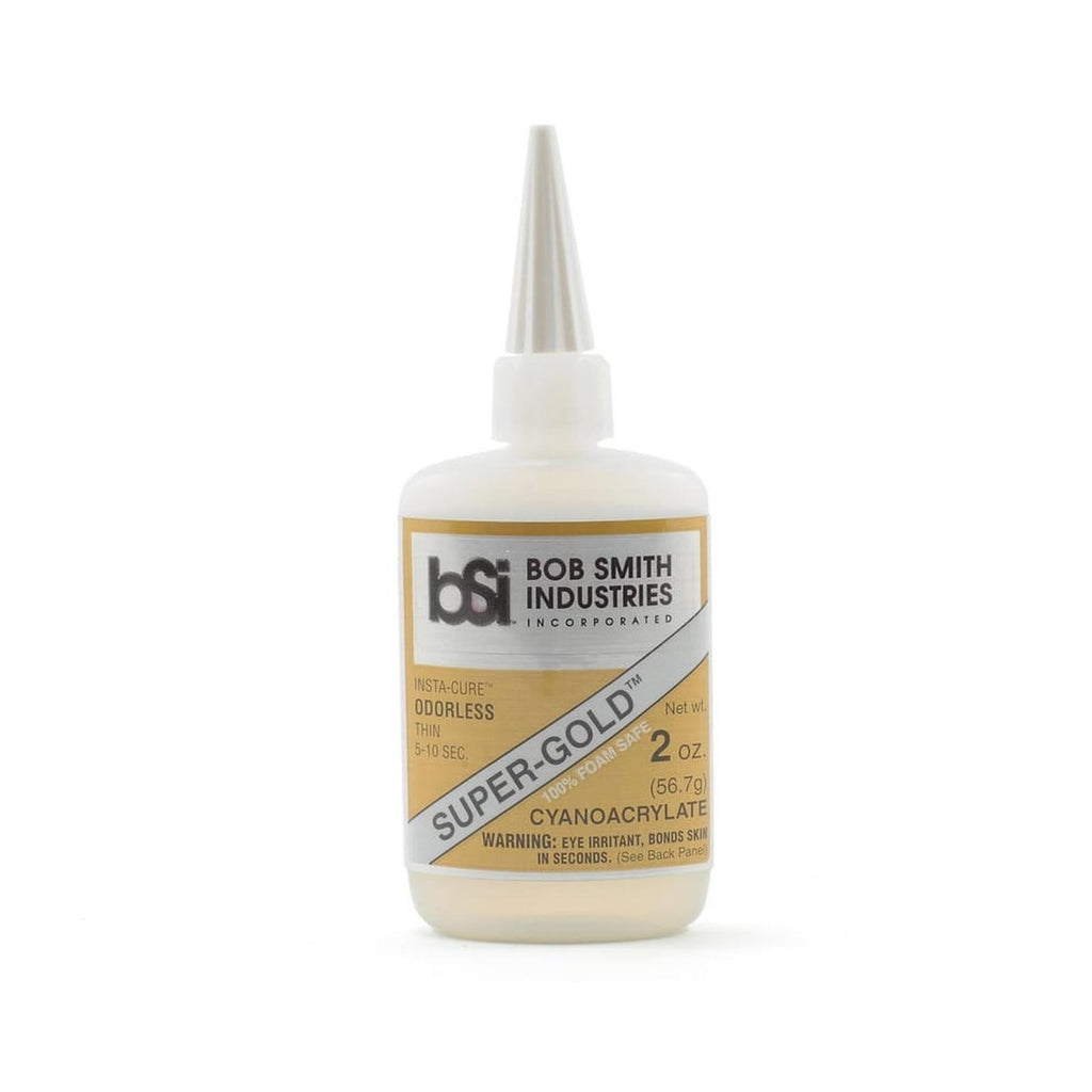 Bob Smith Odorless Super-Gold Super Thin Foam Safe CA Glue 2oz - Radar Toys