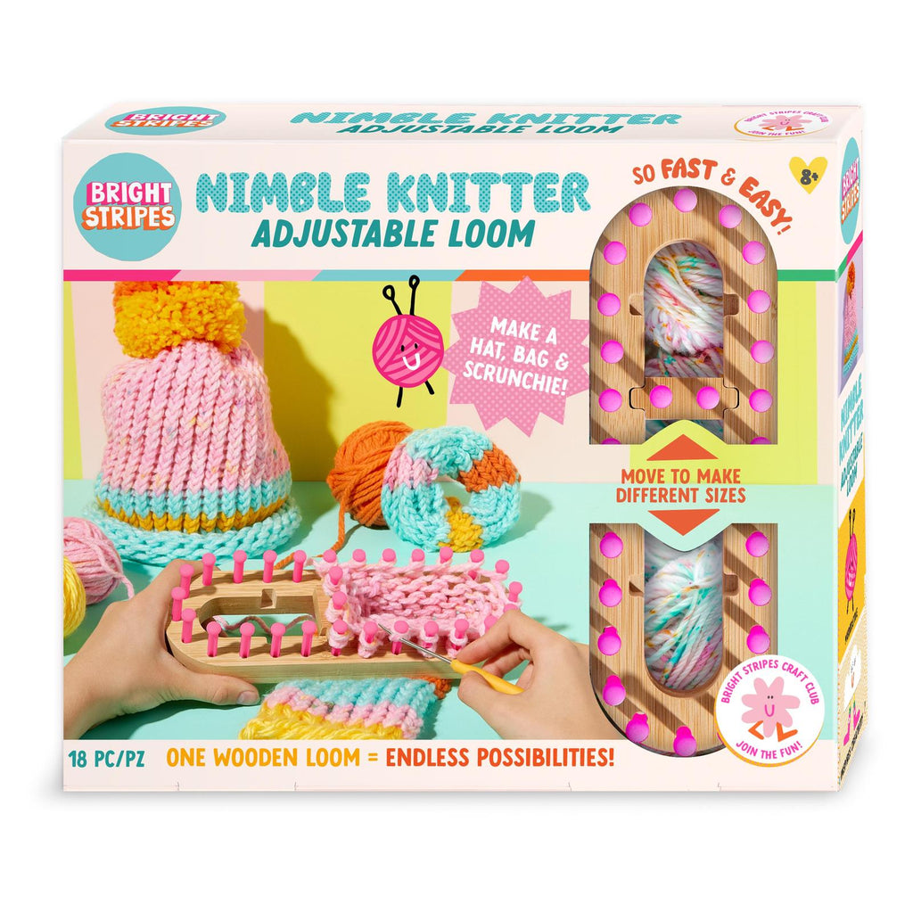 Bright Stripes Nimble Knitter Adjustable Loom Set