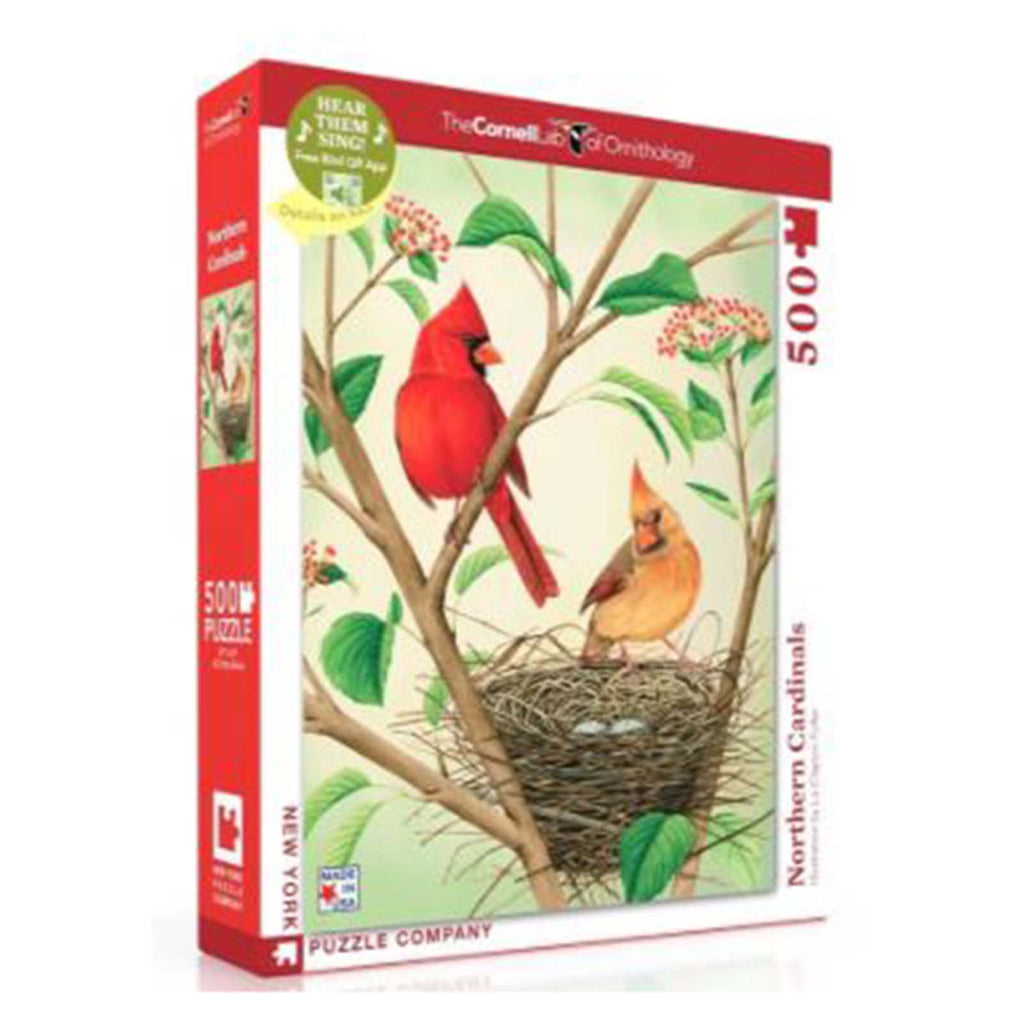 New York Puzzle Northern Cardinals 500 Piece Jigsaw Puzzle