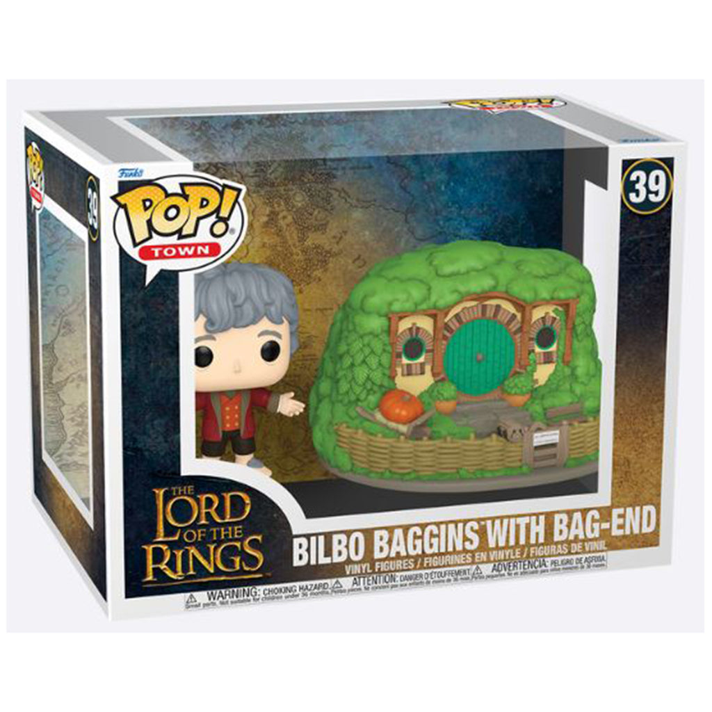 Funko Lord Of The Rings POP Town Bilbo Baggins With Bag-End Vinyl Figure Set