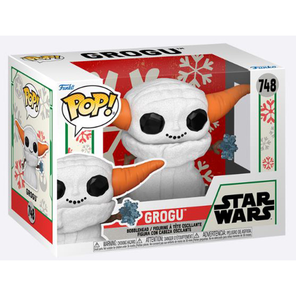 Funko Star War Mandalorian Holiday POP Grogu Snowman Vinyl Figure