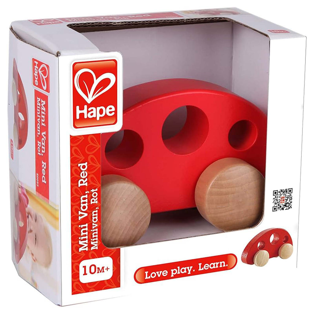 Hape Mini Van Red Wooden Toy Vehicle - Radar Toys