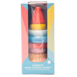 Manhattan Toys Magnetic Wood Stacker Rocket Activity Toy - Radar Toys