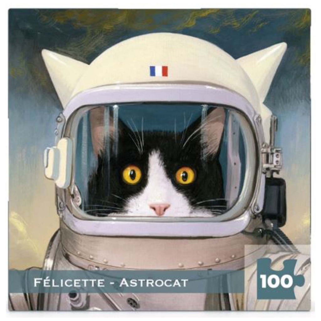 New York Puzzle Félicette Astrocat 100 Piece Mini Jigsaw Puzzle