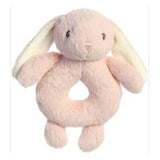 Aurora Ebba Dewey Rose Ring Rattle 5 Inch Plush Rattle - Radar Toys