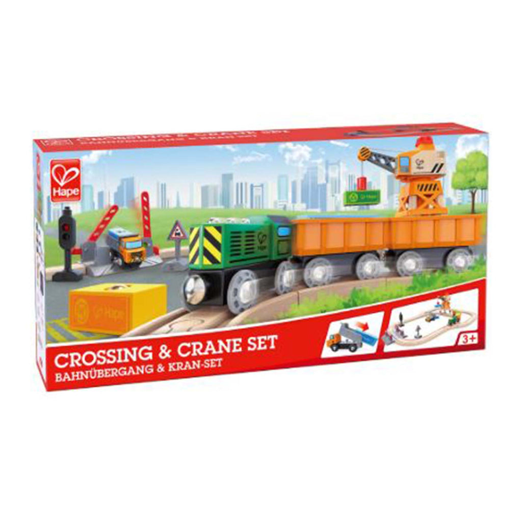Hape Crossing And Crane Playset