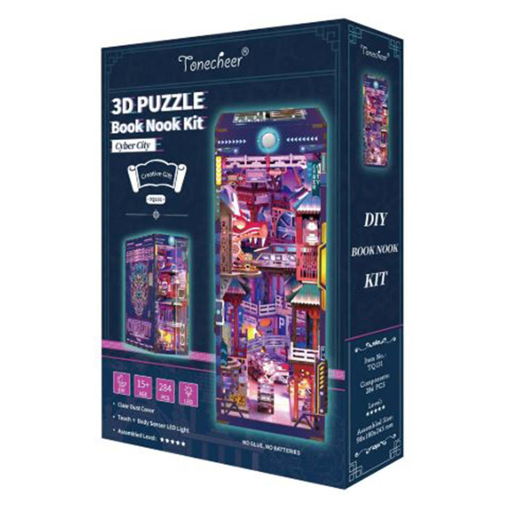 Tonecheer DIY Bookend Cyber City 3D Puzzle Building Set