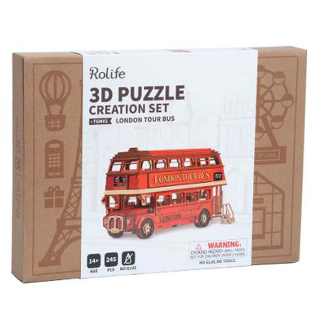Robotime Rolife 3D Puzzle Creation Set London Tour Bus Building Set